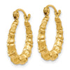 Gold Bamboo Hoop Earrings