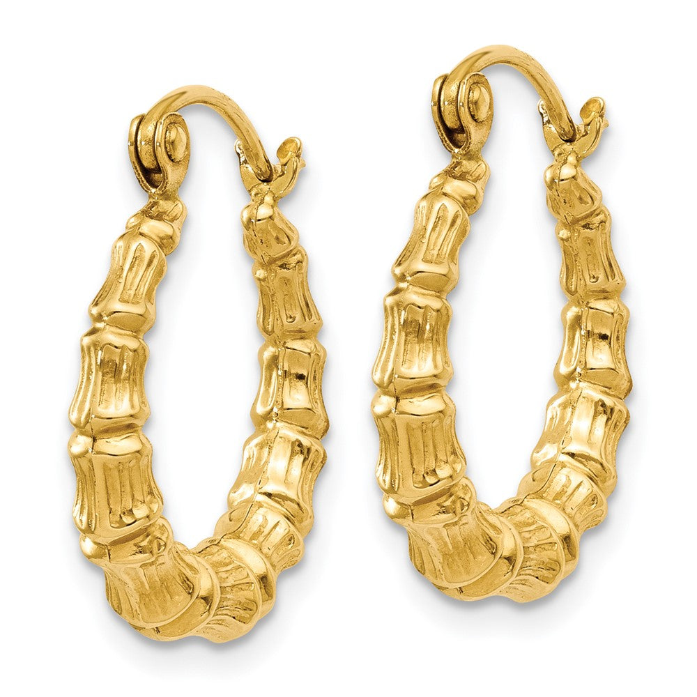 Gold Bamboo Hoop Earrings