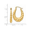 Gold Twisted Oval Hoop Earrings