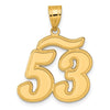 14k Brushed Border Script Number Pendants