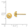 14k Madi K Polished and Diamond-cut Swirl 5mm Button Post Earrings