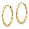 14k Madi K Polished 1mm x 10/13/17mm Endless Hoop 3 Pair Earring Set