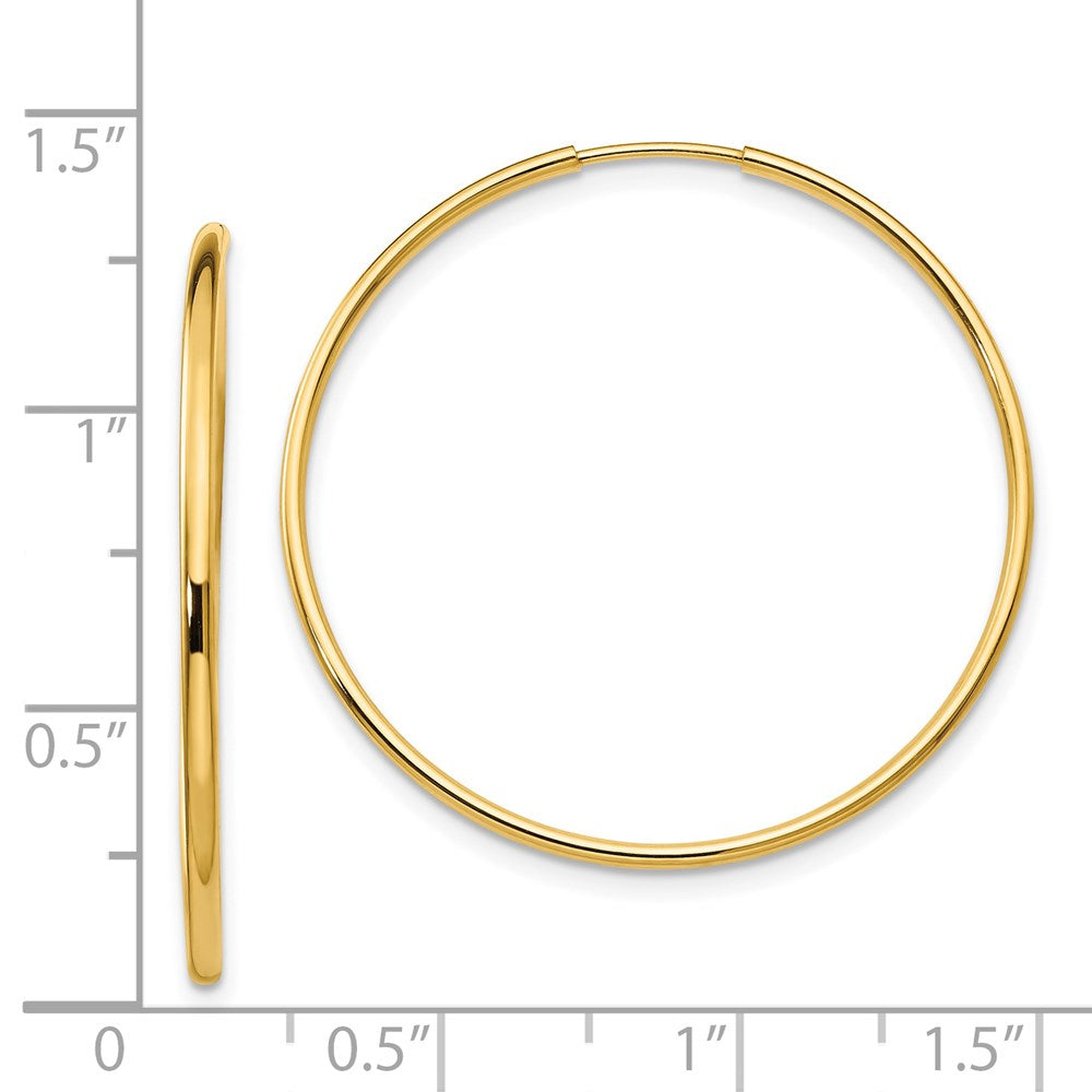 14k Madi K 1.25x33mm Endless Hoop Earrings