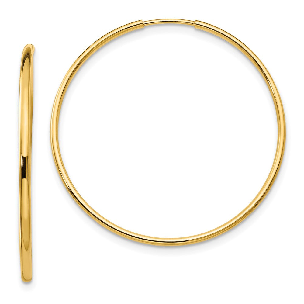 14k Madi K 1.25x33mm Endless Hoop Earrings