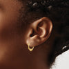 14k Madi K 10mm Endless Hoop with 4mm Bead Earrings