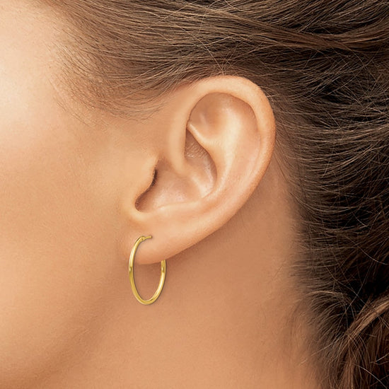 14k Madi K 1x21mm Hoop Earrings