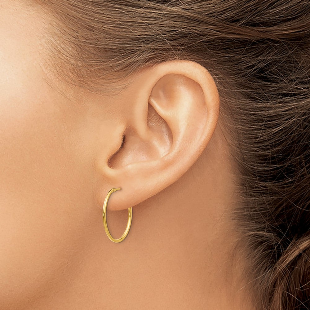 14k Madi K 1x21mm Hoop Earrings