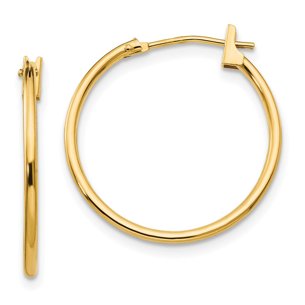 14k Madi K 1x21mm Hoop Earrings