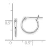 14k White Gold Madi K 1mm Hoop Earrings