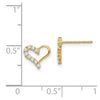 14k Madi K CZ Heart Childrens Post Earrings