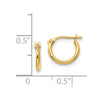 14k Madi K 1.25x8mm Half Hoop Earrings