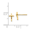 14k Madi K Polished Cross Childrens Post Earrings
