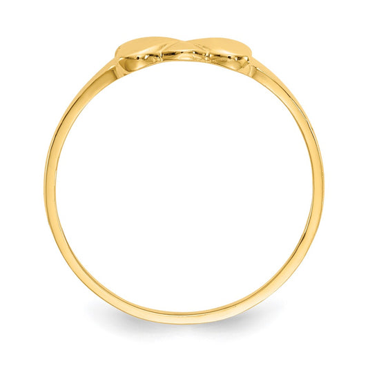 14k Madi K Two Hearts Size 2 Baby / Childrens Ring