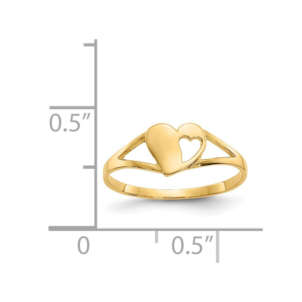 14k Madi K Heart Size 2 Baby / Childrens Ring