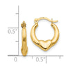 Gold Heart Hoop Earrings
