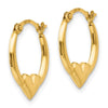 Gold Heart Hoop Earrings