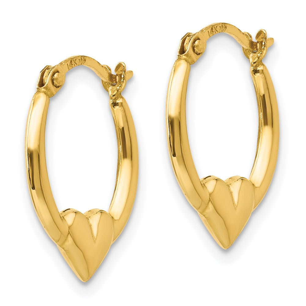 Gold Heart Hoop Earrings