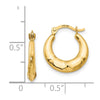 14k Madi K 3x14mm Hollow X Hoop Earrings