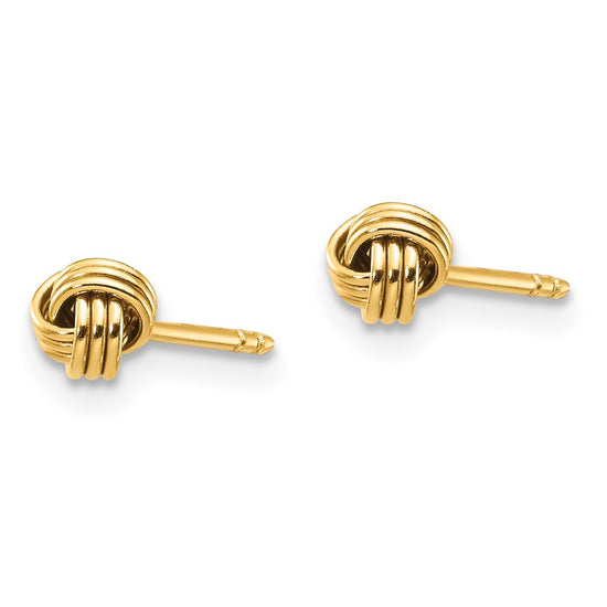 14k Madi K Polished Love Knot Childrens Post Earrings