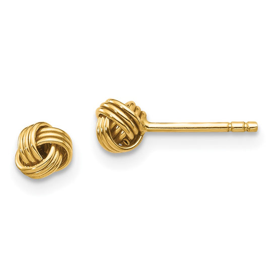 14k Madi K Polished Love Knot Childrens Post Earrings