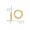 14k Madi K Polished 1.5x9mm Hinged Hoop Earrings