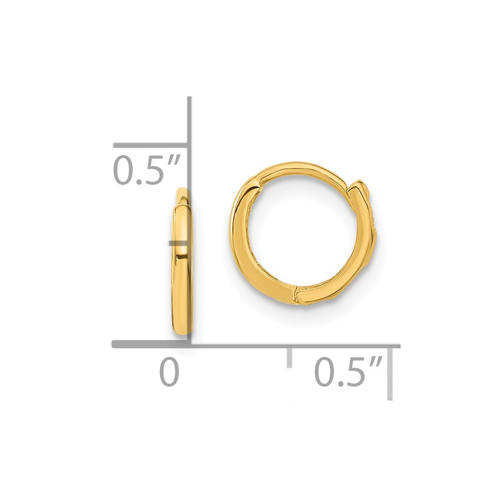 14k Madi K Polished 1.5x9mm Hinged Hoop Earrings