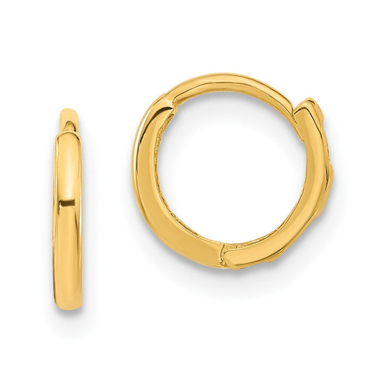 14k Madi K Polished 1.5x9mm Hinged Hoop Earrings