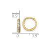 14k Madi K CZ 2x9mm Hinged Hoop Earrings
