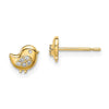 14k Madi K CZ Bird Childrens Post Earrings