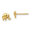 14k Madi K CZ Accent Elephant Childrens Post Earrings