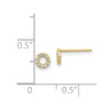 14k Madi K CZ Circle Post Earrings