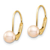Madi K® Gold FWC Pearl Leverback Earrings