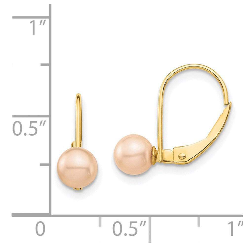 Madi K® Gold FWC Pearl Leverback Earrings