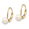Madi K® Gold FWC Pearl Leverback Earrings
