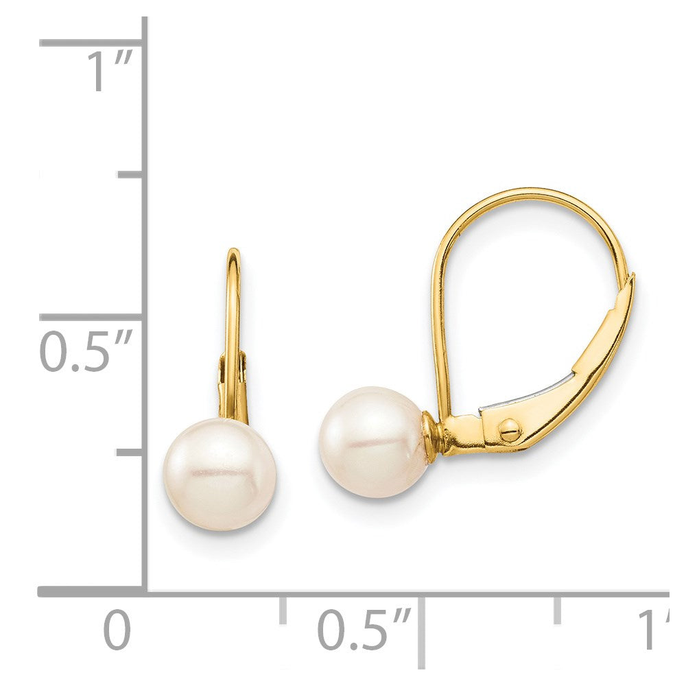 Madi K® Gold FWC Pearl Leverback Earrings