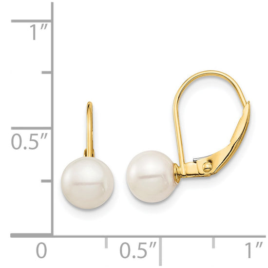 Madi K® Gold FWC Pearl Leverback Earrings