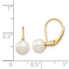 Madi K® Gold FWC Pearl Leverback Earrings