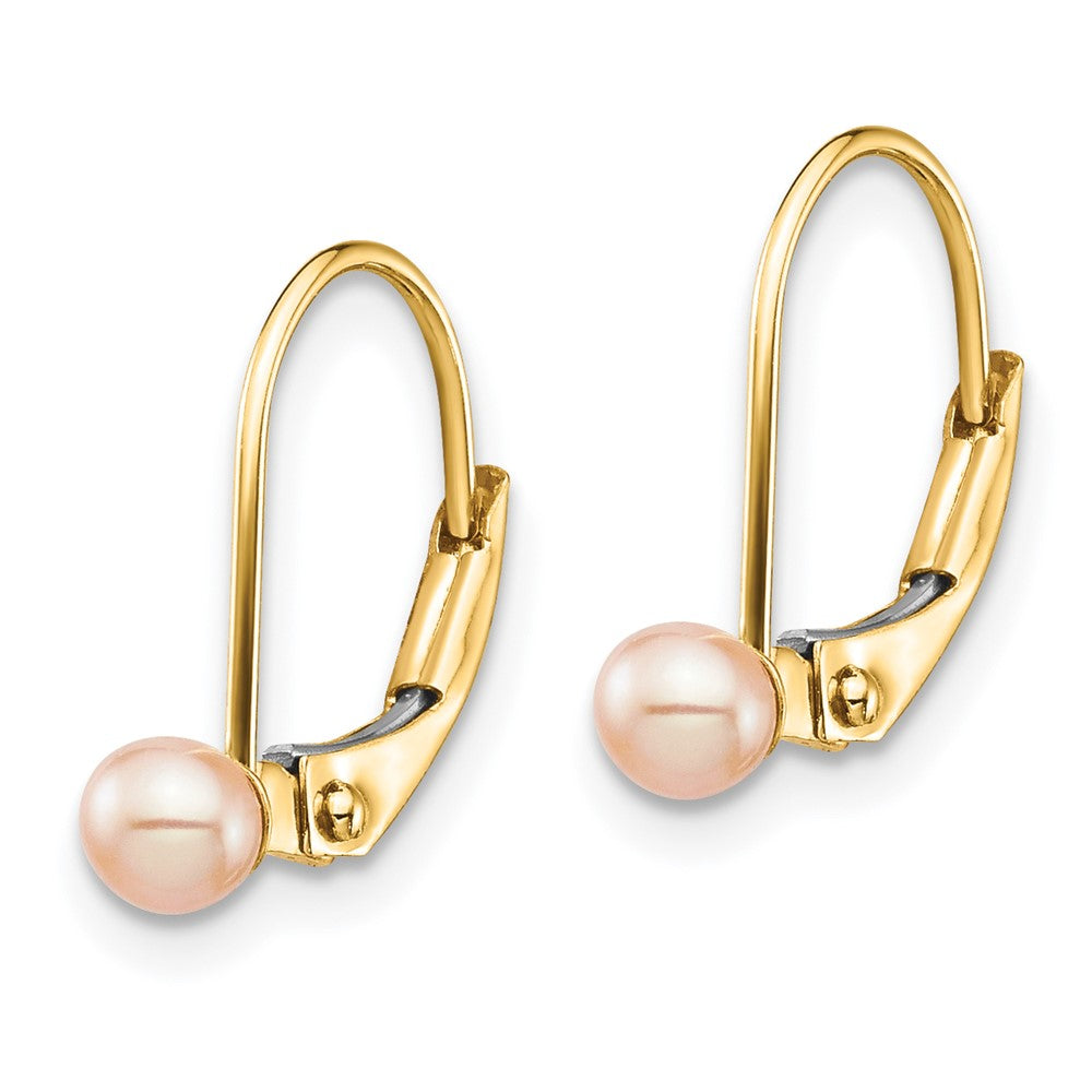 Madi K® Gold FWC Pearl Leverback Earrings