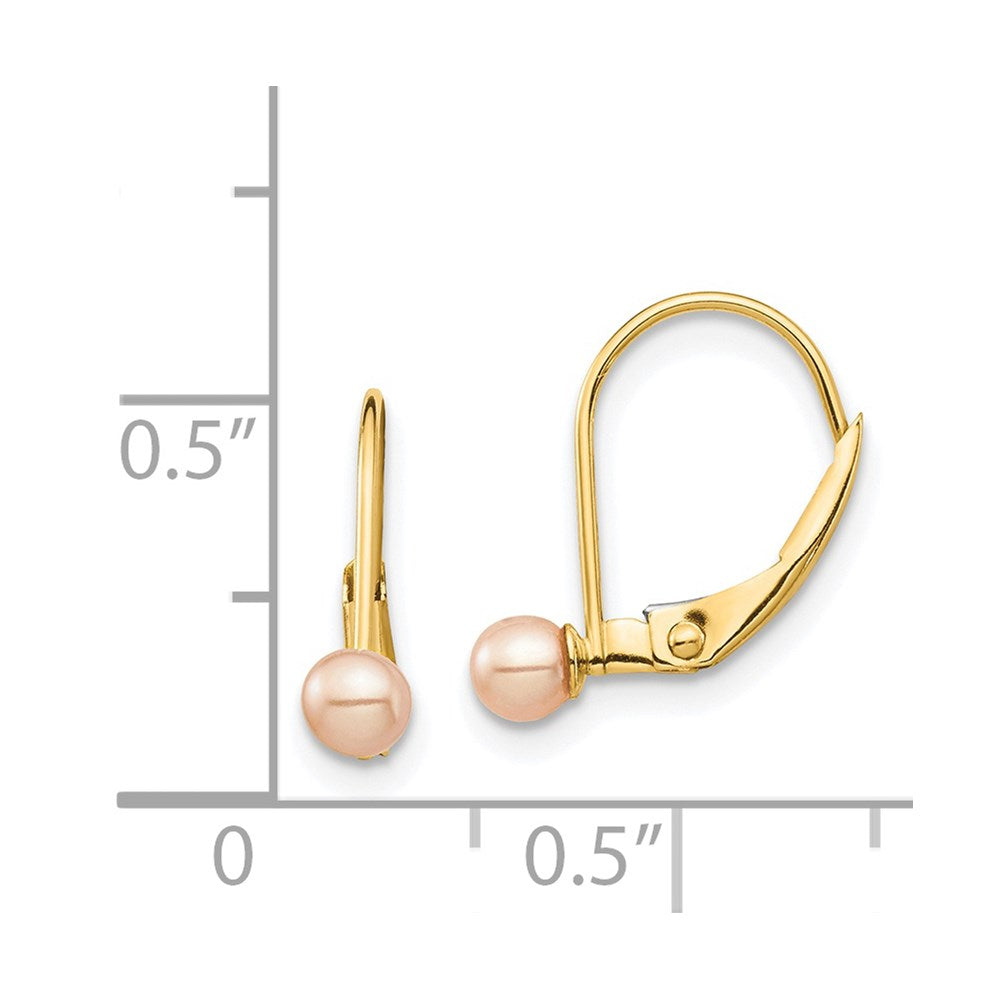 Madi K® Gold FWC Pearl Leverback Earrings