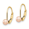 Madi K® Gold FWC Pearl Leverback Earrings