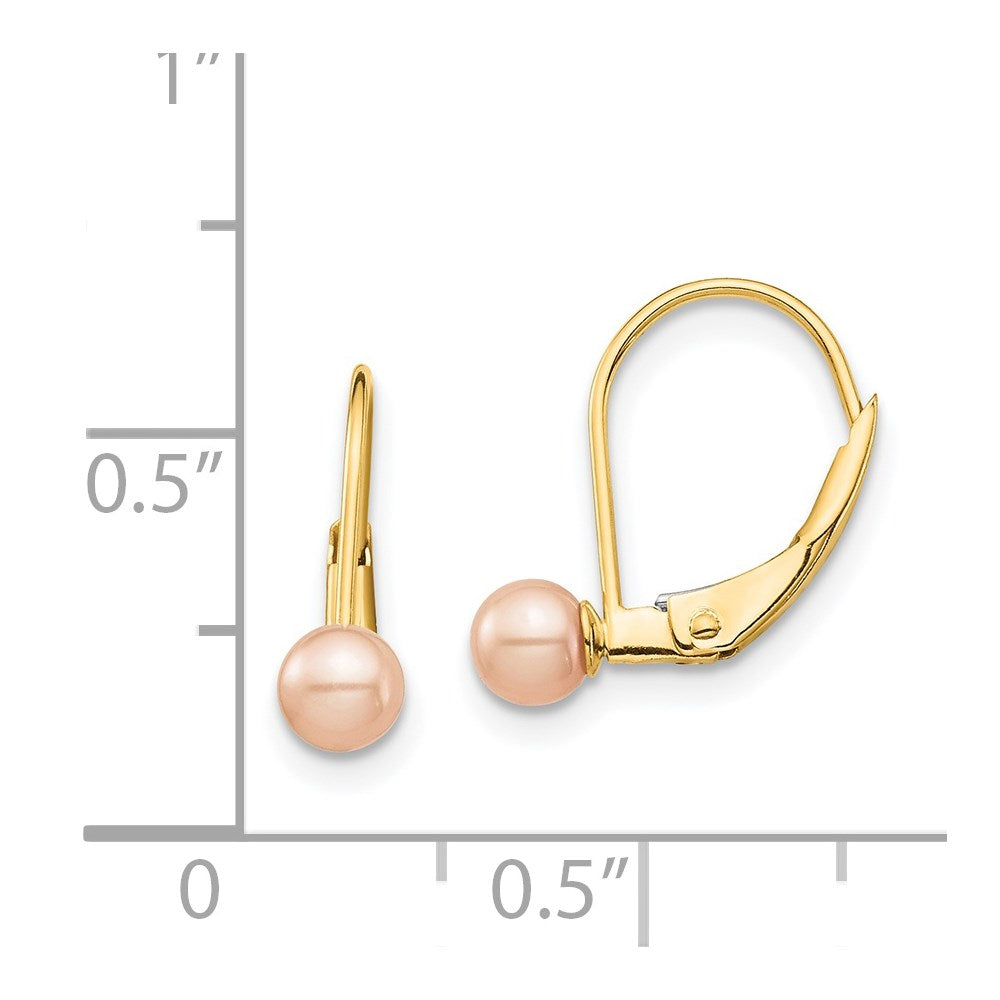 Madi K® Gold FWC Pearl Leverback Earrings