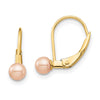 Madi K® Gold FWC Pearl Leverback Earrings