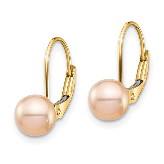 Madi K® Gold FWC Pearl Leverback Earrings