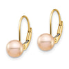 Madi K® Gold FWC Pearl Leverback Earrings