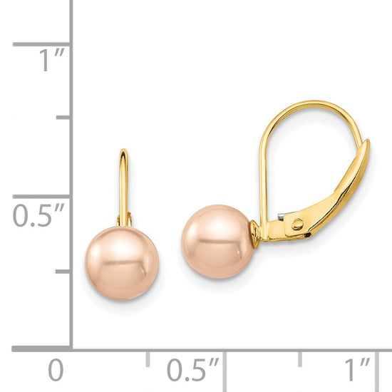 Madi K® Gold FWC Pearl Leverback Earrings