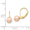 Madi K® Gold FWC Pearl Leverback Earrings