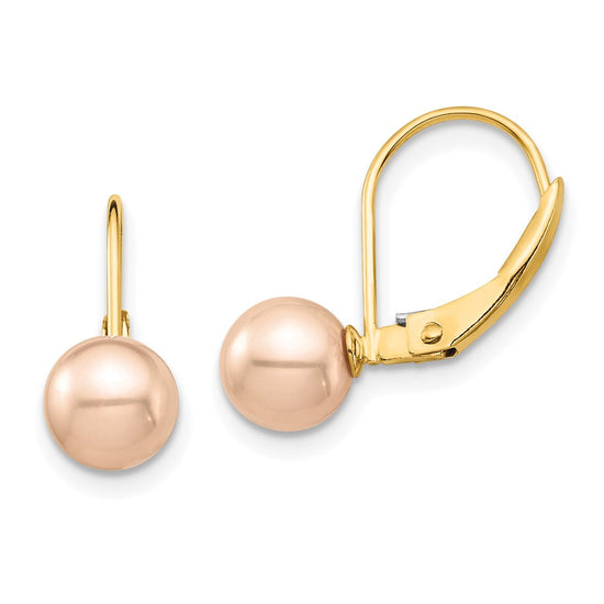 Madi K® Gold FWC Pearl Leverback Earrings