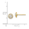 14k Madi K CZ CirclePost Earrings