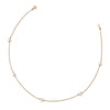 14k Madi K 4-5mm White Round Freshwater Cultured Pearl 5-Station 15.25 inch Necklace