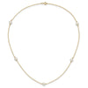 14k Madi K 4-5mm White Round Freshwater Cultured Pearl 5-Station 15.25 inch Necklace